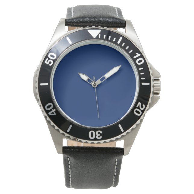 Montre Couleur solide bleue royale (devant)