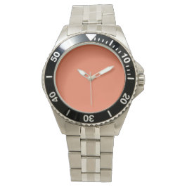 Montre Couleur solide Burnt Sienna | Classic Elegant