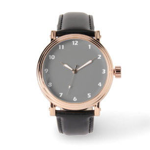 Montre Couleur solide gris lune
