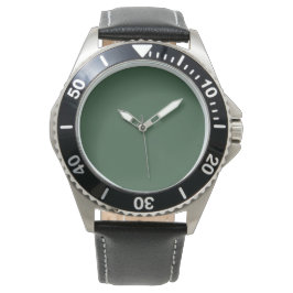 Montre Couleur solide vert émeraude foncé