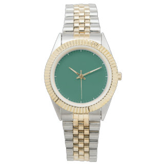 Montre Couleur Uni Vert Partout avec Incréments Marqués