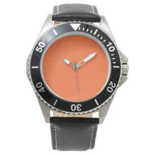Montre Couleur vive orange brûlée