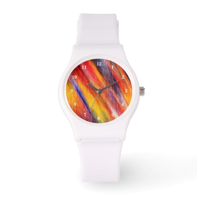 Montre Couleurs Abstraites coucher du soleil Regarder l'a (Recto)