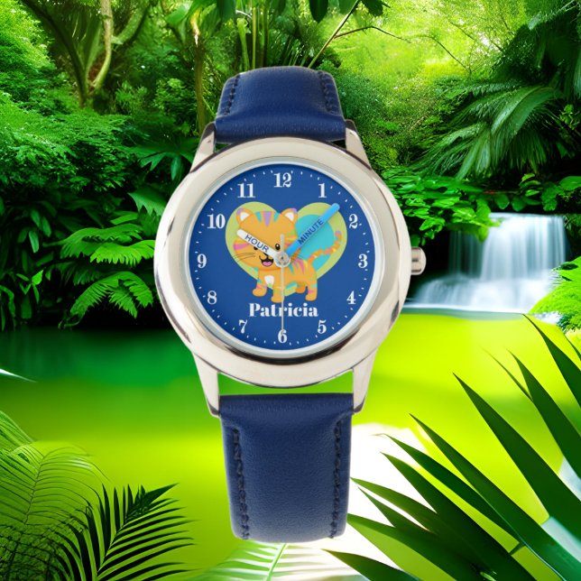 Montre Couleurs mignonnes tigre amour ajouter nom (Créateur téléchargé)