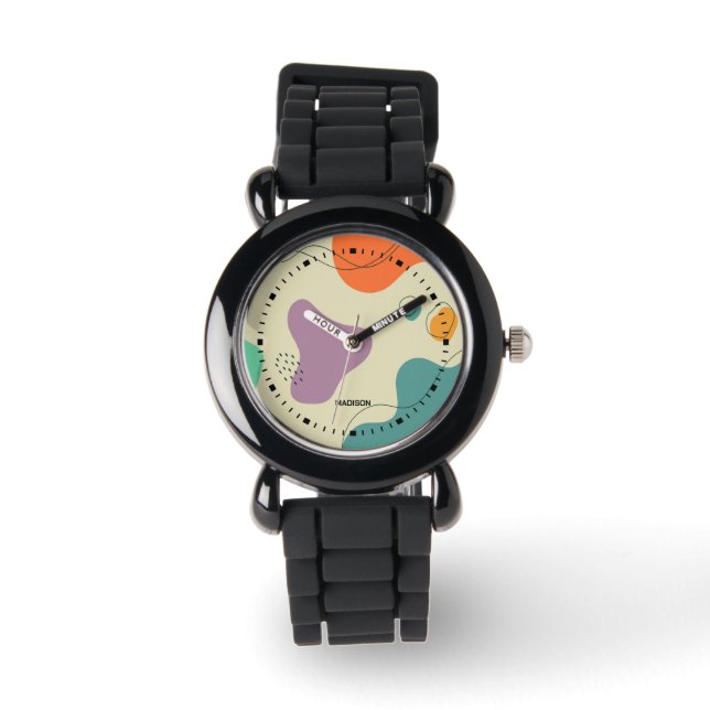Montre Couleurs pastel formes abstraites arrière - plan m (Recto)