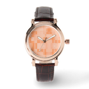 Montre Couleurs personnalisées de Peach Fuzz Petits Carré