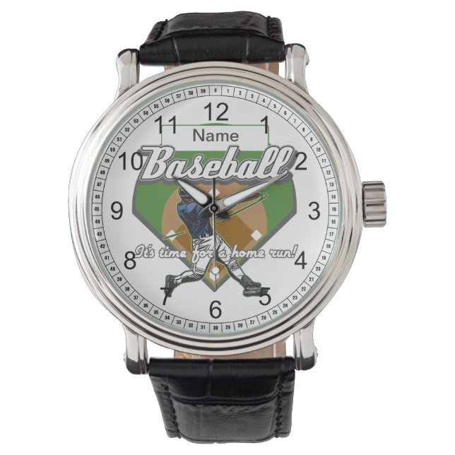 Montre Coupe personnalisée de base-ball à domicile (devant)