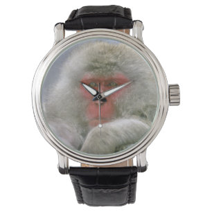 Montre Couple de singes des neiges, Macaque japonais,