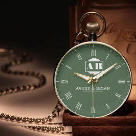 Montre Couple Name Custom Engraved Romantic  Monogram