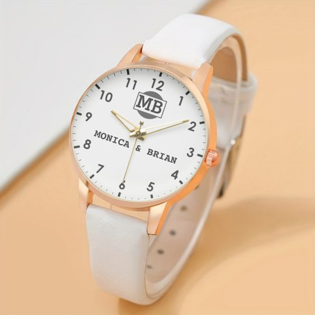 Montre Couple Name Sentimental Wedding Keepsake (Créateur téléchargé)