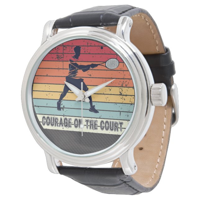Montre Courage on the court - Pour les fans de tennis (Incliné)