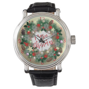 Montre Couronne de Noël luxueuse