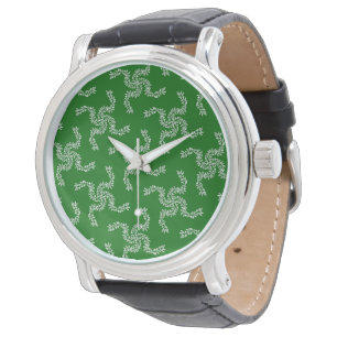 Montre Couronne de Noël verte, décoration de Noël