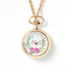 Montre Couronne florale personnalisée