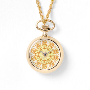 Montre Courroie de la femme géométrique d'or la double