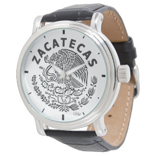 Montre Courroie en cuir noire vintage de Zacatecas
