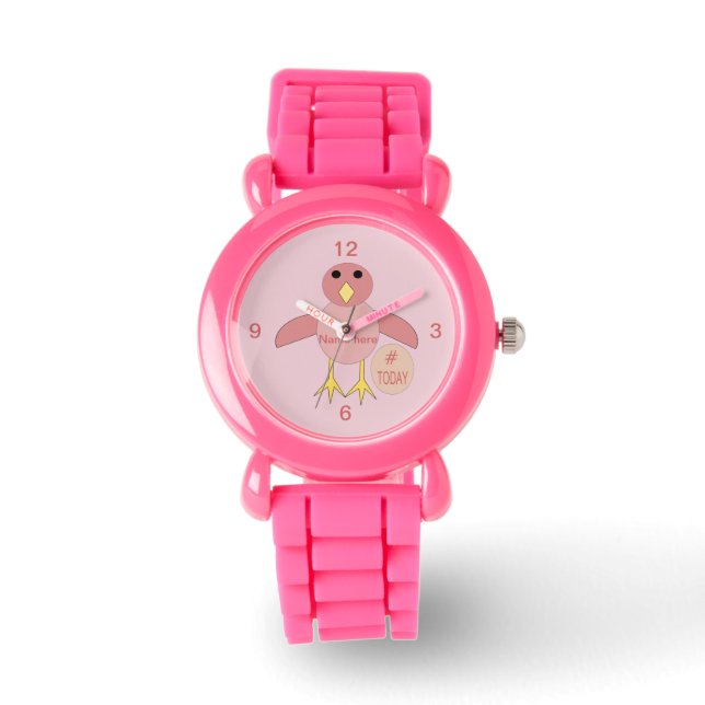 Montre Coutume Rose Anniversaire Fille Enfants Enfants Re (Recto)
