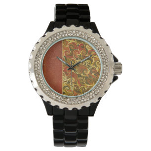 Montre Couverture de livre ancienne, motif de tourbillon 