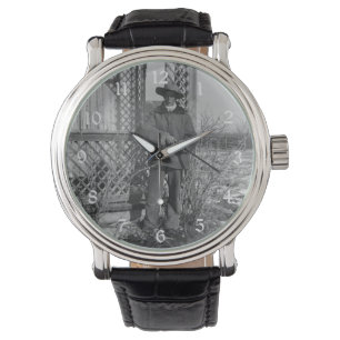 Montre Cowboy sur une ferme du Vieux Ouest canadien