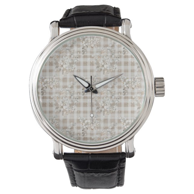 Montre Cozy christmas earth tones floral  (devant)