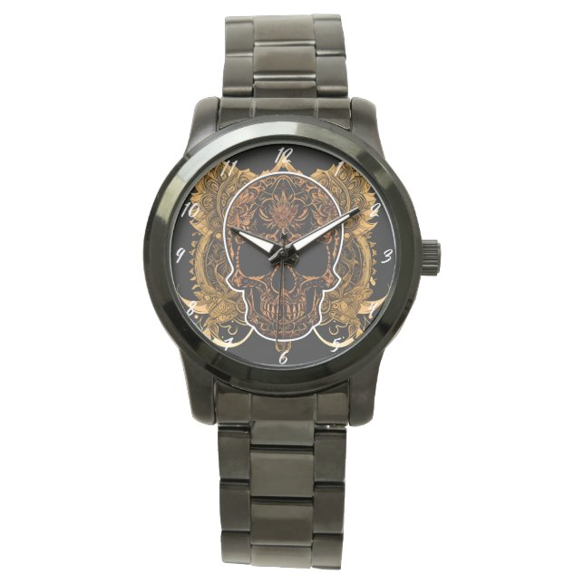 Montre Crâne à sucre - Jour noir des morts (devant)