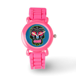 Montre Crâne à sucre noir