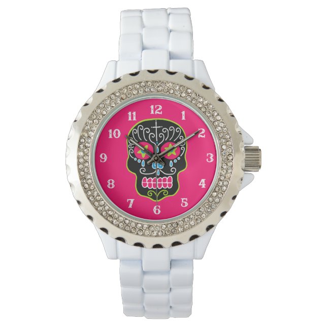 Montre Crâne à sucre noir (devant)
