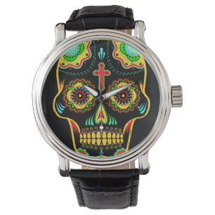 Montre Crâne à sucre pleine couleur