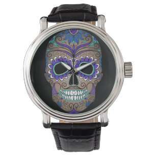 Montre Crâne à sucre rétro coloré