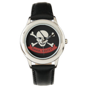 Montre Crâne - acier inoxydable personnalisé noir