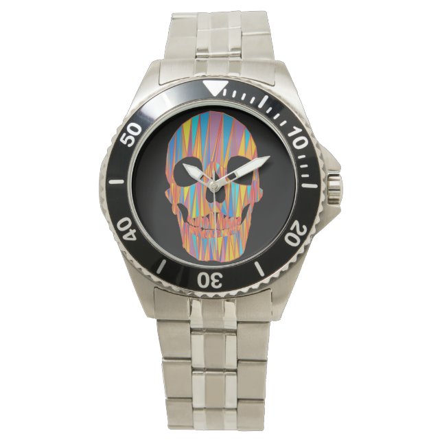 Montre crâne coloré (devant)