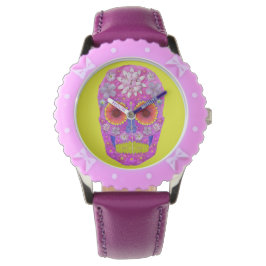 Montre Crâne de fleurs 2