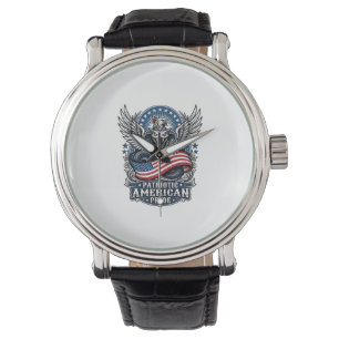Montre Crâne de serpent patriotique Liberté Bête Hybride