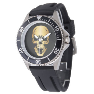 Montre crâne d'or Hommes / Femmes Montre poignet