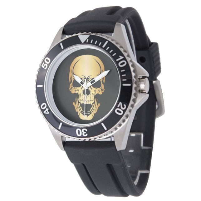 Montre crâne d'or Hommes / Femmes Montre poignet (Incliné)