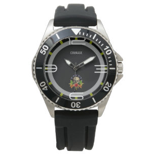 Montre Crâne Rose Courage