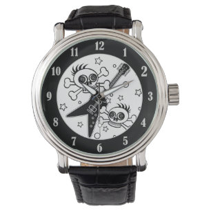 Montre Crânes métalliques lourds