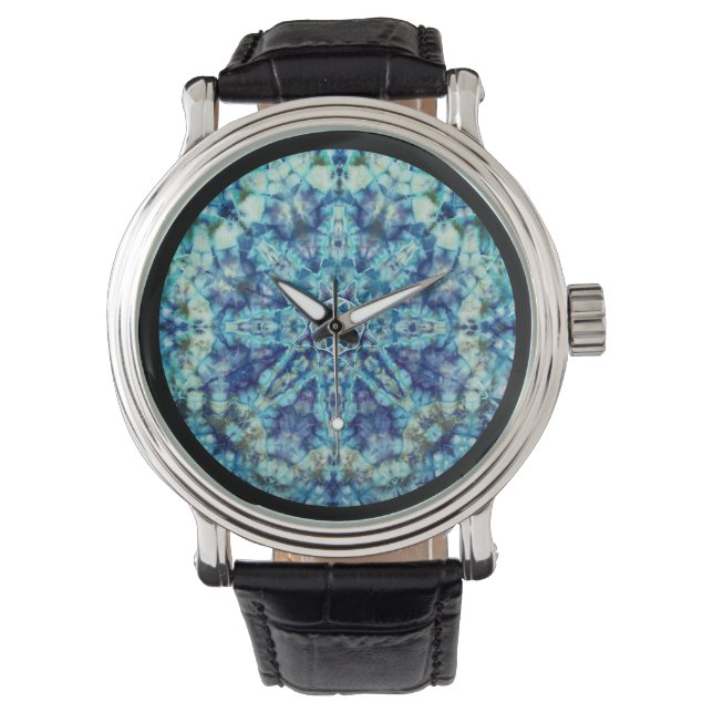 Montre Cravate Bleue Mandala (devant)