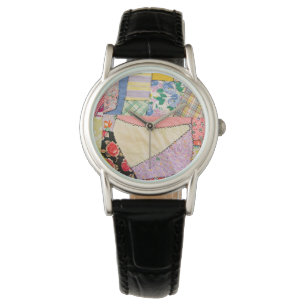 Montre Crazy Patchwork Quilt Avec Zigzag Stitch