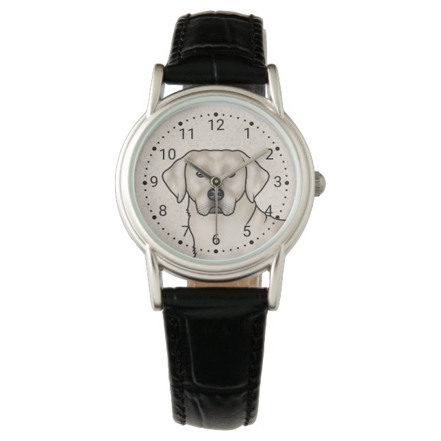 Montre Cream Labrador Retriever mignonne Lab Portrait de  (devant)