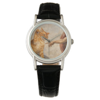 Montre Création d'Adam avec le chat Sarca, une œuvre d'ar