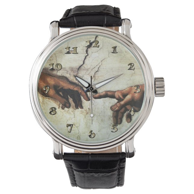 Montre Création d'Adam - Mains Michelangelo 1475 - 1564 (devant)