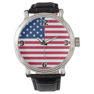 Montre Création de fierté de drapeau américain USA