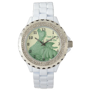 Montre créature imaginaire mythique dragon vert mignon