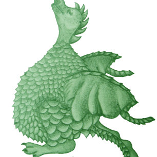 Montre créature imaginaire mythique dragon vert mignon