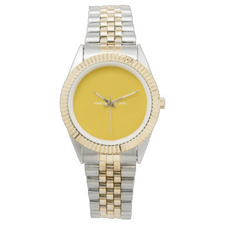 Montre Créez votre propre design personnalisé jaune