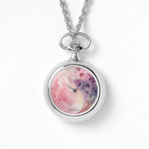 Montre Créez Votre Propre Magie d'Amour Lunaire Rose