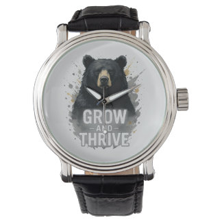 Montre Croissance majestueuse Ours Noir Art