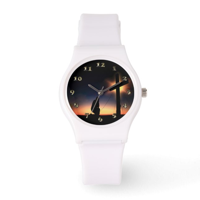 Montre Croix de crucifixion Jésus Christ (Recto)