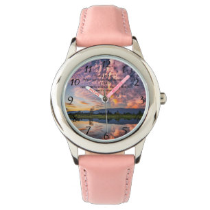Montre Croix de foi chrétienne avec Psaume 25:12